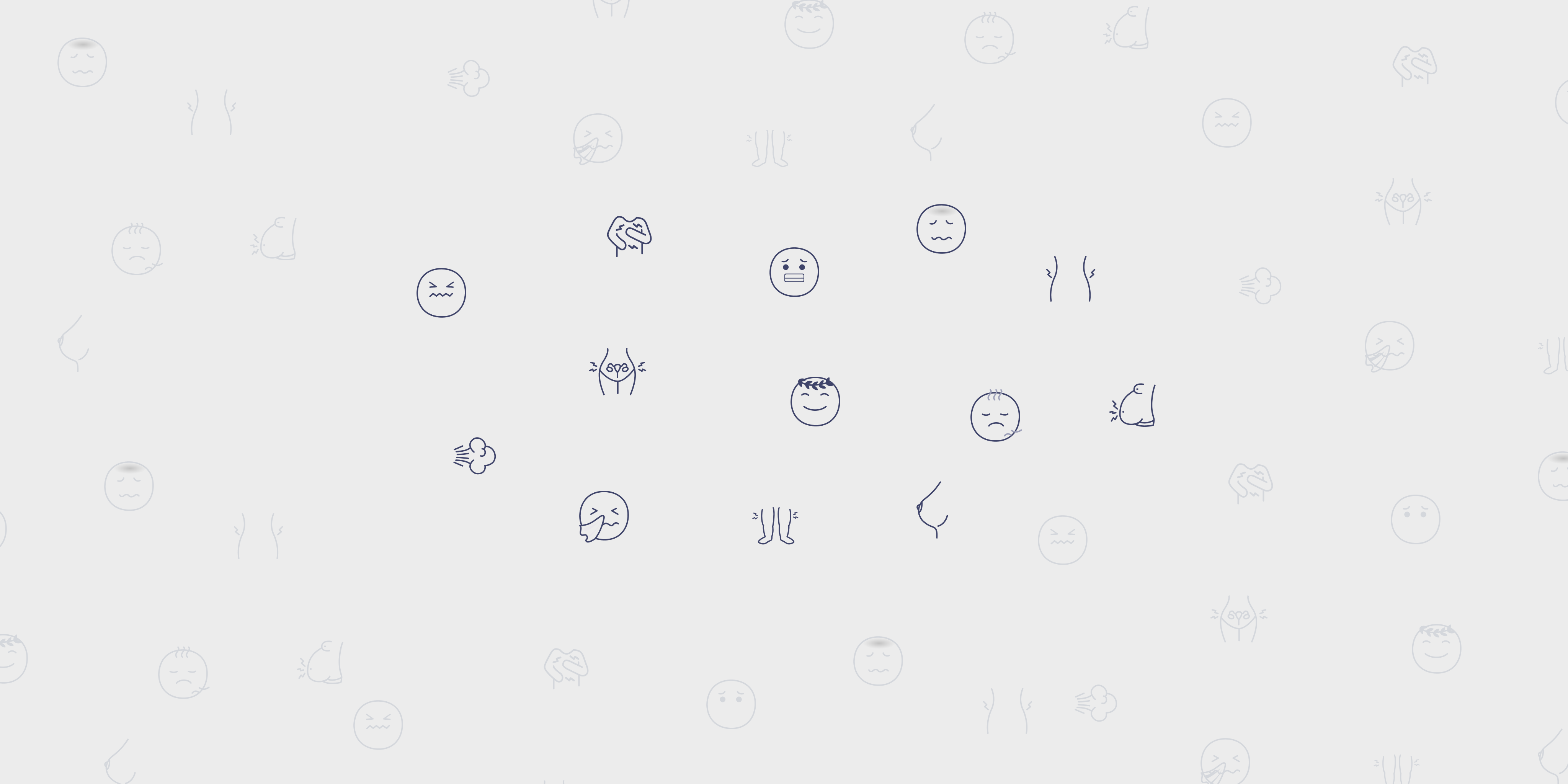 pms symptoms - icons sketch